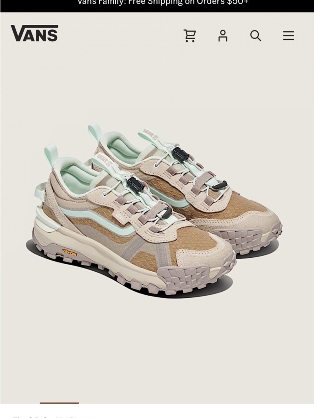 Vans Women’s Crosspath XC Size 8.5 and size 7.5 New NWT Gorpcore Shoes Sneakers